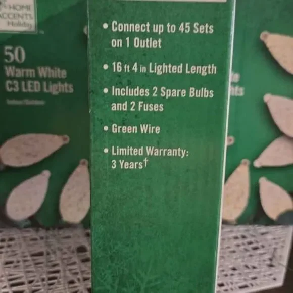 2 Boxes 50 C3 warm white Christmas lights. - Picture 3 of 4